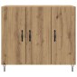 vidaXL Πλαϊνό γραφείο Artisan Oak 90 x 32,5 x 80 εκ Επεξεργασμένο Ξύλο