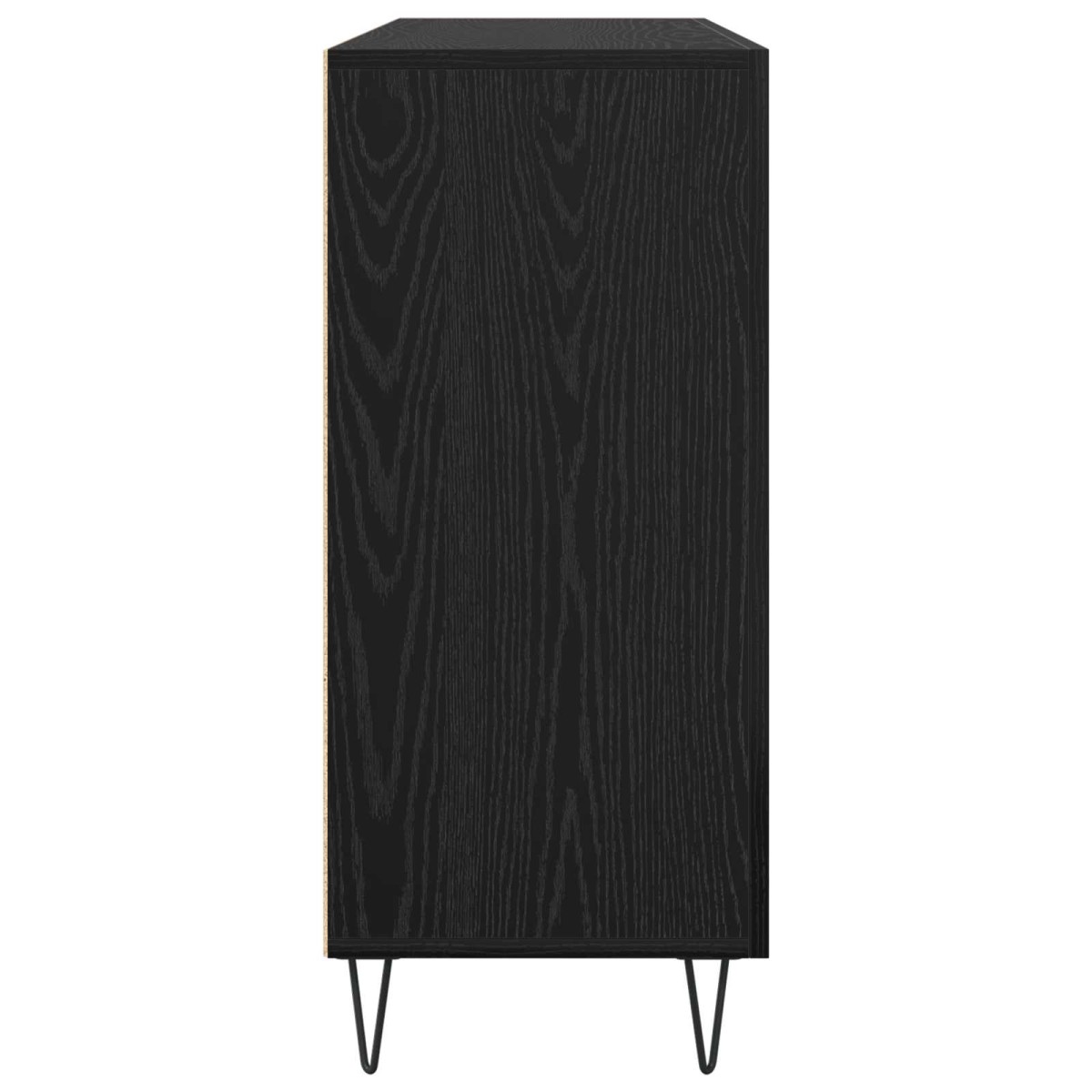 vidaXL Πλαϊνό γραφείο Μαύρη Οξυά 90 x 32,5 x 80 εκ Επεξεργασμένο Ξύλο