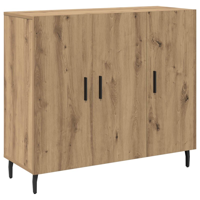 vidaXL Πλαϊνό γραφείο Artisan Oak 90 x 34 x 80 εκ. Επεξεργασμένο Ξύλο