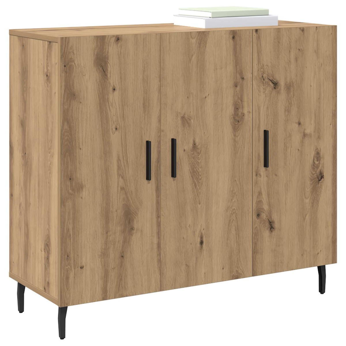 vidaXL Πλαϊνό γραφείο Artisan Oak 90 x 34 x 80 εκ. Επεξεργασμένο Ξύλο