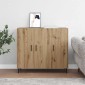 vidaXL Πλαϊνό γραφείο Artisan Oak 90 x 34 x 80 εκ. Επεξεργασμένο Ξύλο