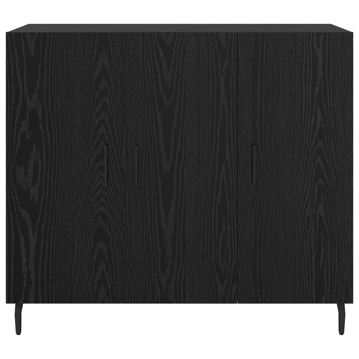 vidaXL Πλαϊνό γραφείο Μαύρη Οξυά 90 x 34 x 80 εκ. Επεξεργασμένο Ξύλο