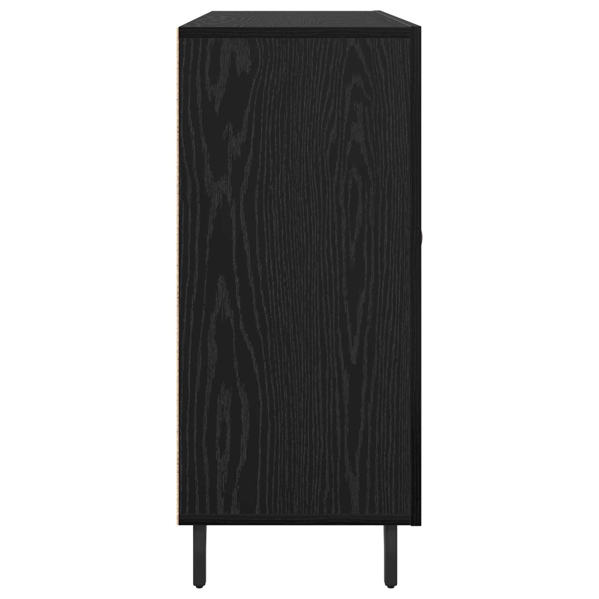 vidaXL Πλαϊνό γραφείο Μαύρη Οξυά 90 x 34 x 80 εκ. Επεξεργασμένο Ξύλο
