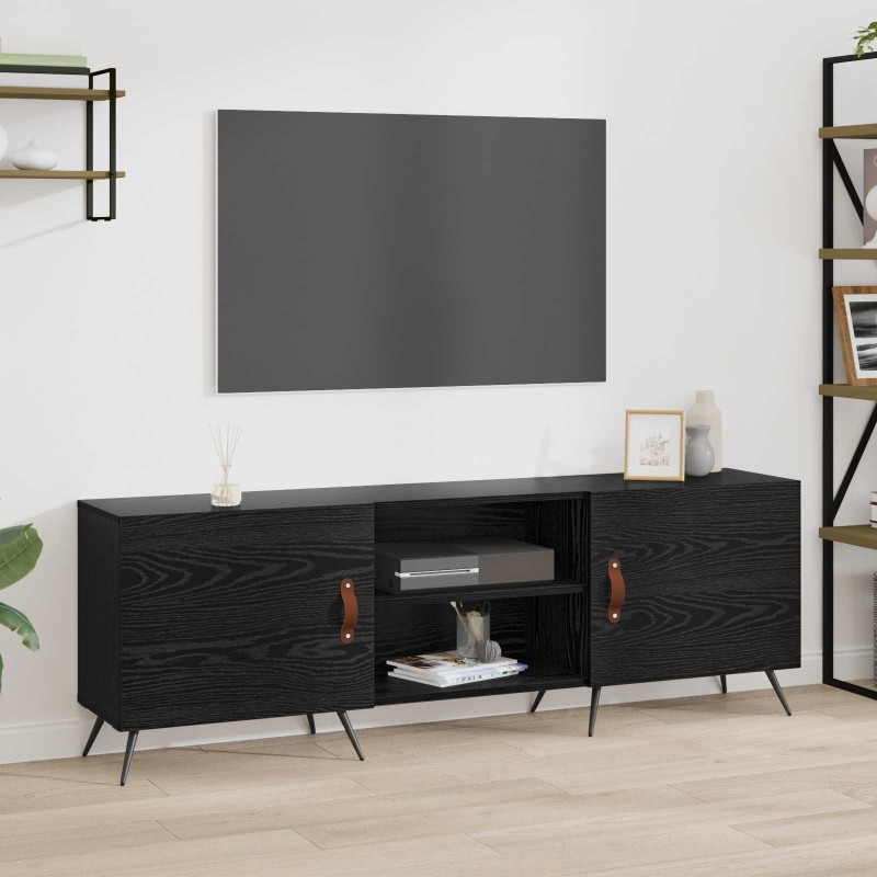 vidaXL Ντουλάπι TV 150 x 30 x 50 cm Μαύρη δρυς Επεξεργασμένο ξύλο