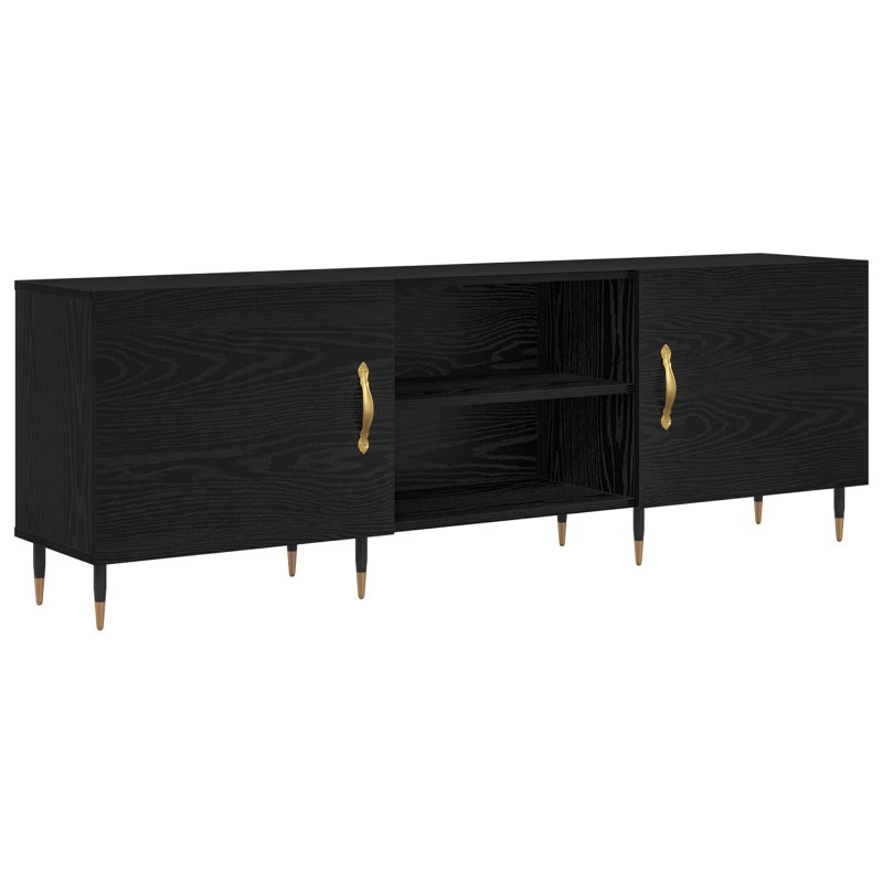 vidaXL Ντουλάπι TV 150 x 30 x 50 cm Μαύρη δρυς Επεξεργασμένο ξύλο