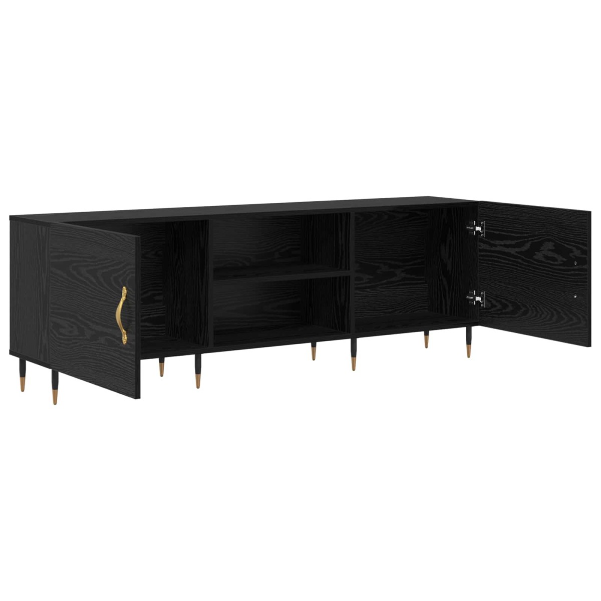 vidaXL Ντουλάπι TV 150 x 30 x 50 cm Μαύρη δρυς Επεξεργασμένο ξύλο