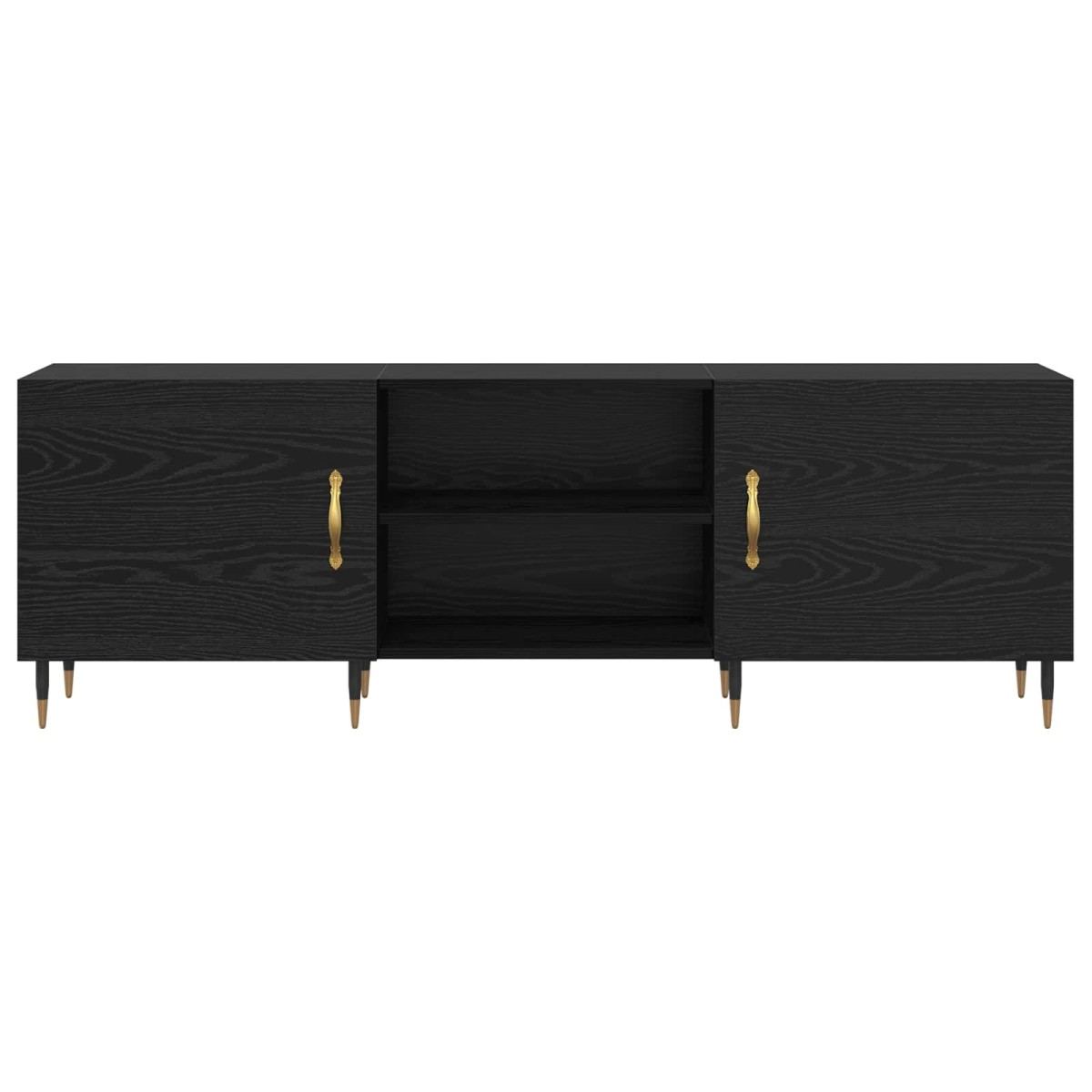 vidaXL Ντουλάπι TV 150 x 30 x 50 cm Μαύρη δρυς Επεξεργασμένο ξύλο
