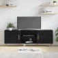 vidaXL Ντουλάπι TV 150 x 30 x 50 cm Μαύρη δρυς Επεξεργασμένο ξύλο