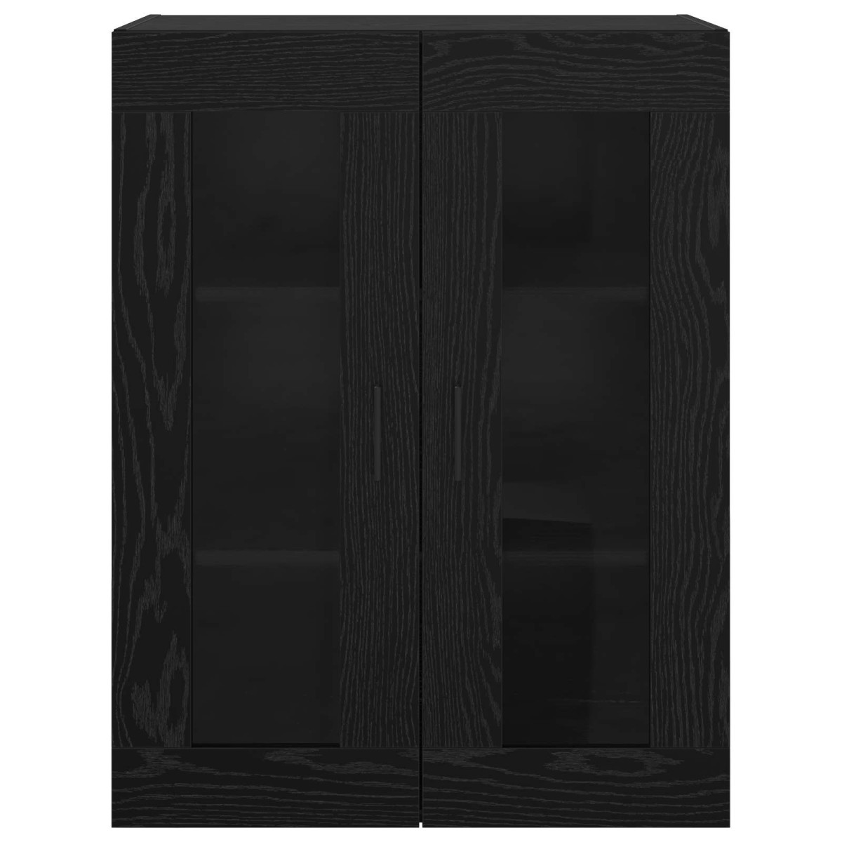 vidaXL Επιτοίχιο ντουλάπι Μαύρο 69,5 x 34 x 90 εκ. Επεξεργασμένο Ξύλο