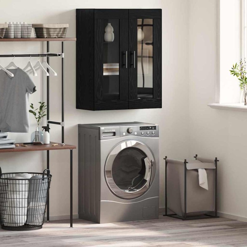 vidaXL Επιτοίχιο ντουλάπι Μαύρη δρυς 69.5 x 34 x 90 εκ.