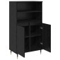 vidaXL Highboard Μαύρο 60 x 36 x 110 εκ. Επεξεργασμένο Ξύλο