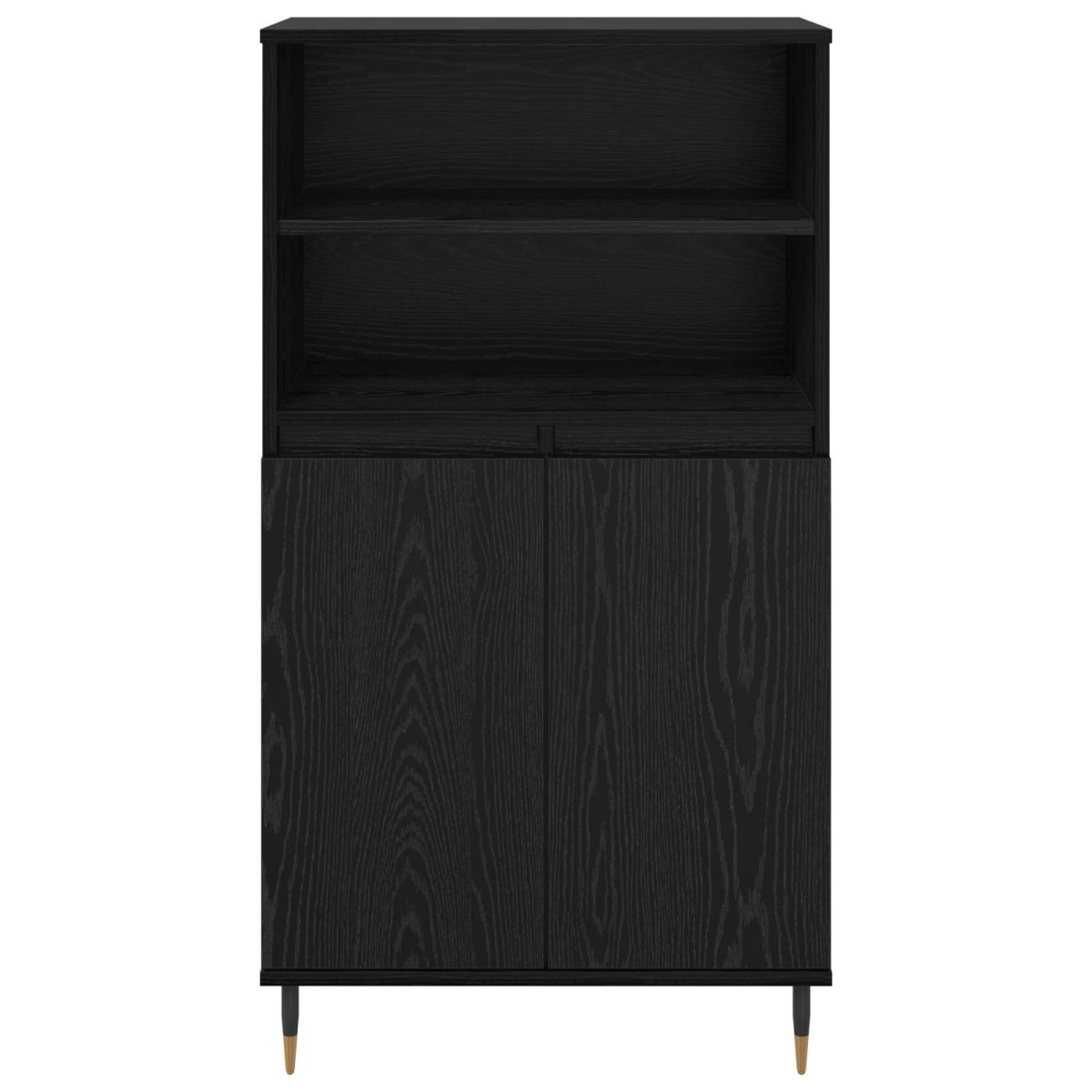 vidaXL Highboard Μαύρο 60 x 36 x 110 εκ. Επεξεργασμένο Ξύλο