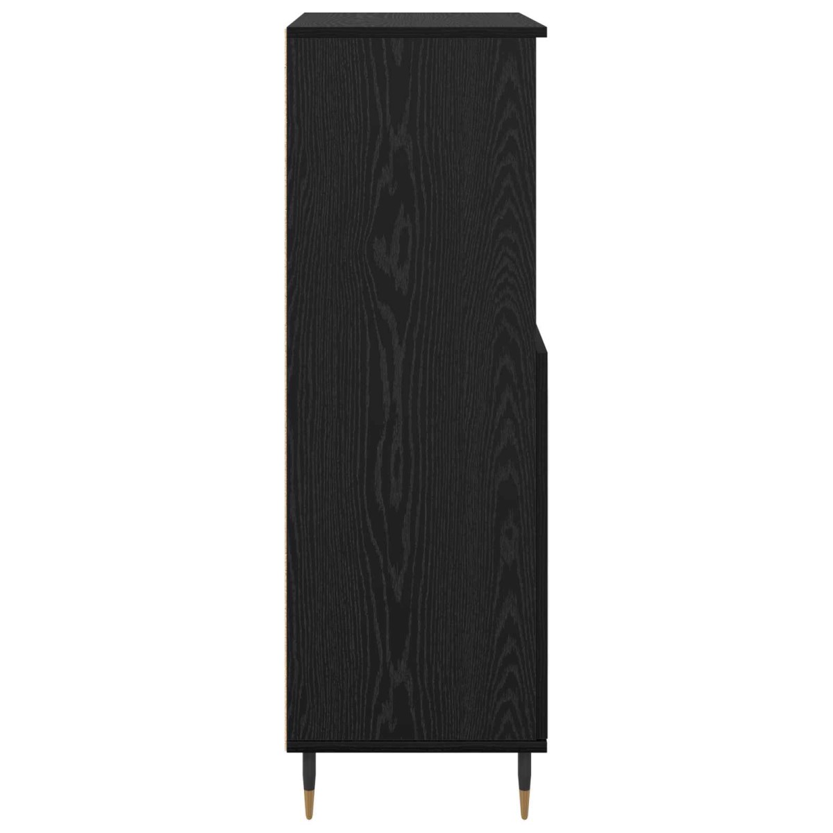 vidaXL Highboard Μαύρο 60 x 36 x 110 εκ. Επεξεργασμένο Ξύλο
