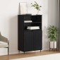 vidaXL Highboard Μαύρο 60 x 36 x 110 εκ. Επεξεργασμένο Ξύλο