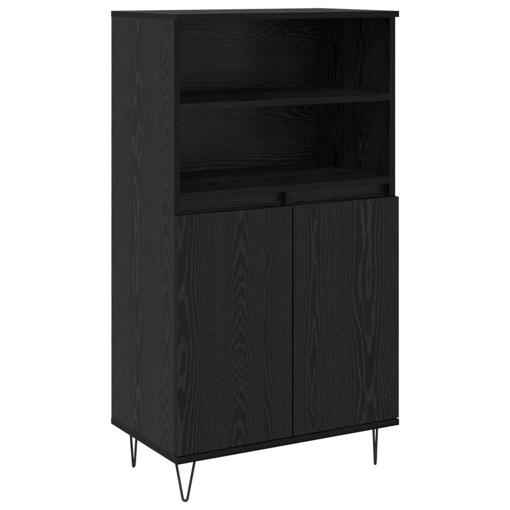 vidaXL Highboard Μαύρο 60 x 36 x 110 εκ. Επεξεργασμένο Ξύλο