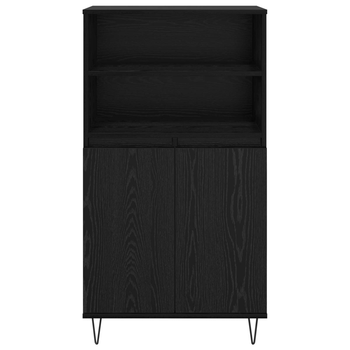 vidaXL Highboard Μαύρο 60 x 36 x 110 εκ. Επεξεργασμένο Ξύλο