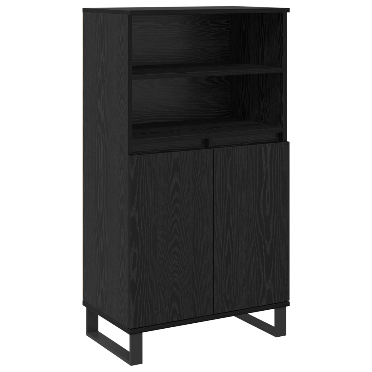 vidaXL Highboard Μαύρο 60 x 36 x 110 εκ Επεξεργασμένο Ξύλο