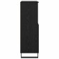 vidaXL Highboard Μαύρο 60 x 36 x 110 εκ Επεξεργασμένο Ξύλο