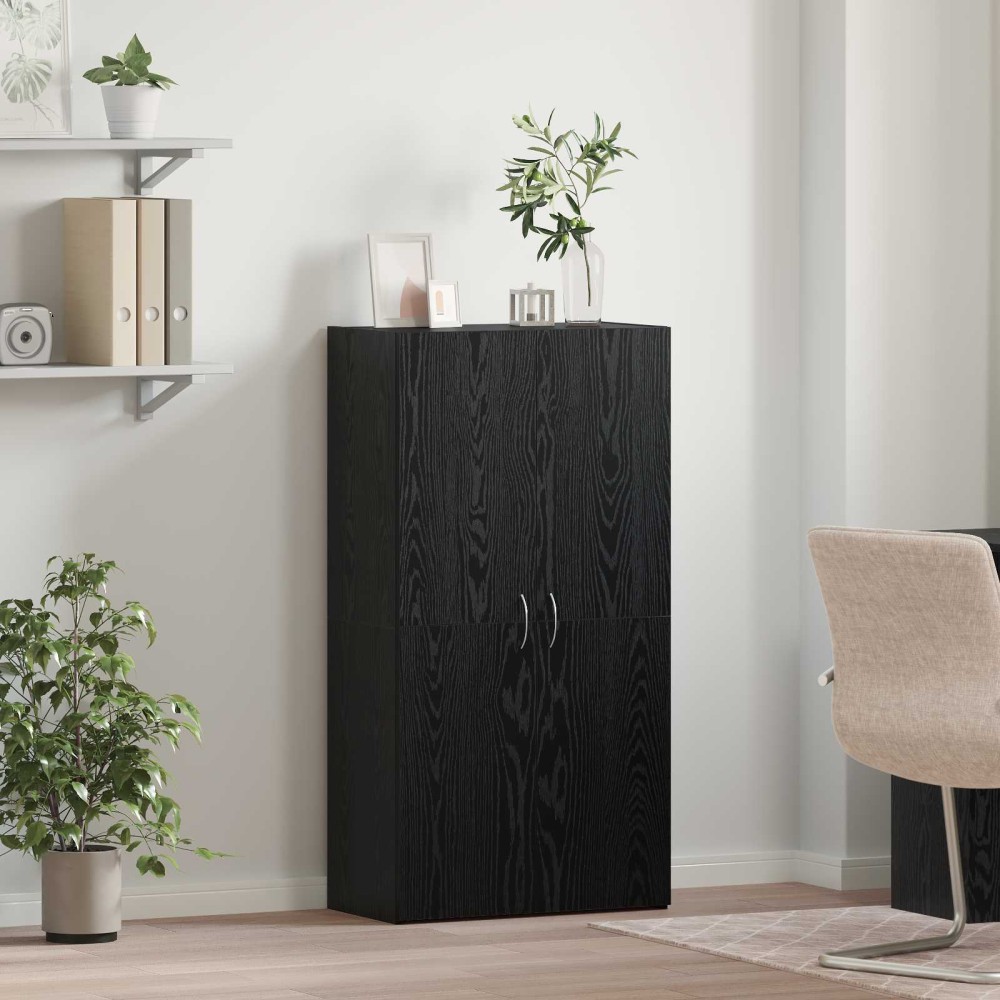 vidaXL Γραφείο Ντουλάπι Μαύρη Δρυς 60 x 32 x 115 cm Επεξεργασμένο Ξύλο