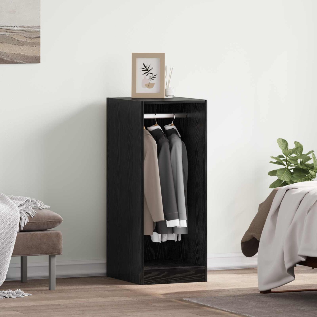 vidaXL Ντουλάπι Μαύρη Δρυς 41 x 48 x 102 εκ Επεξεργασμένο Ξύλο