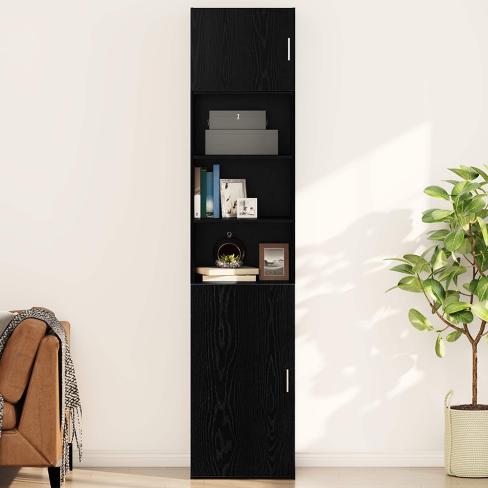 vidaXL Ντουλάπα Τοίχου Μαύρη δρυς 50 x 42.5 x 40 εκ.