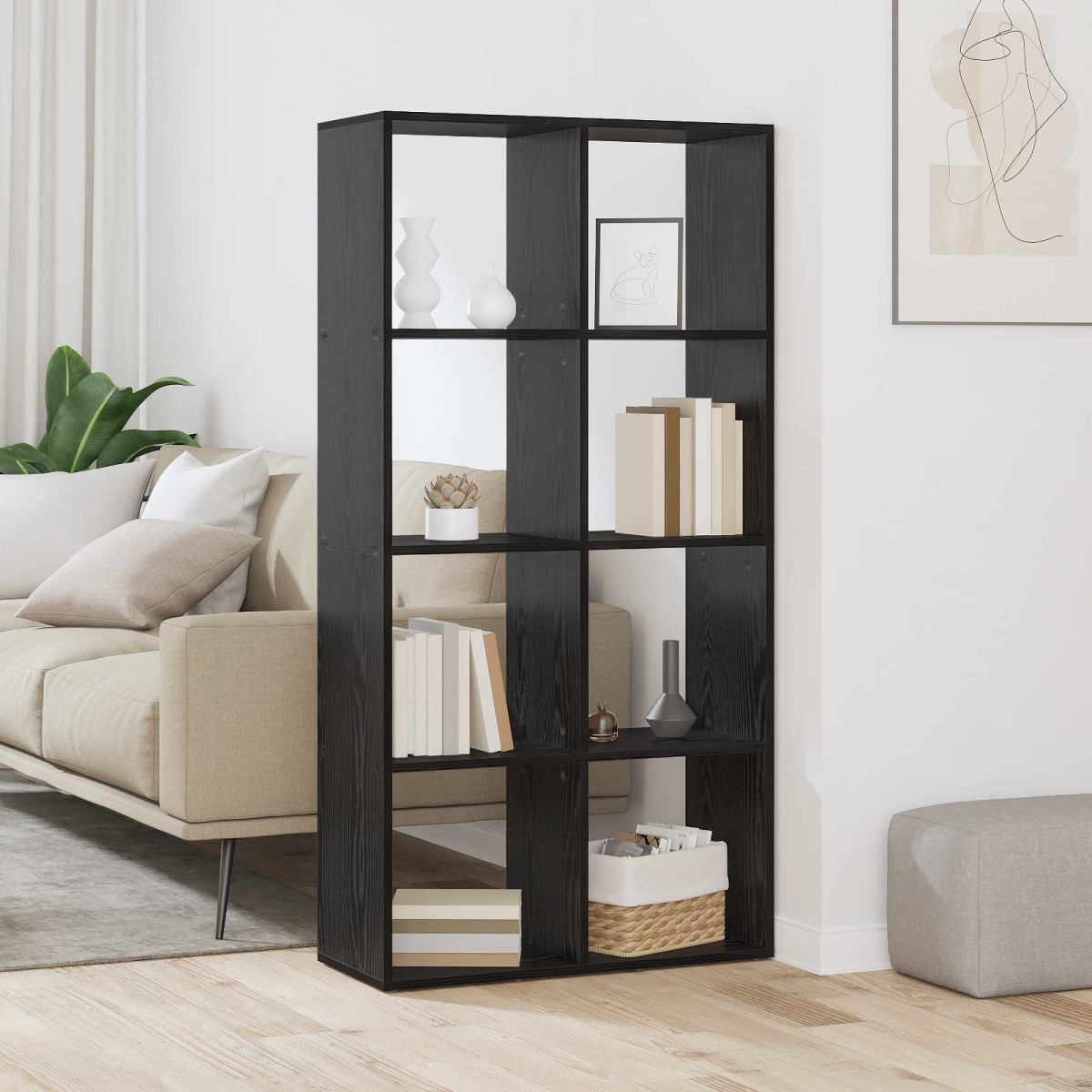 vidaXL Βιβλιοθήκη 8 επιπέδων 69,5 x 29 x 137,5 εκ Επεξεργασμένο Ξύλο