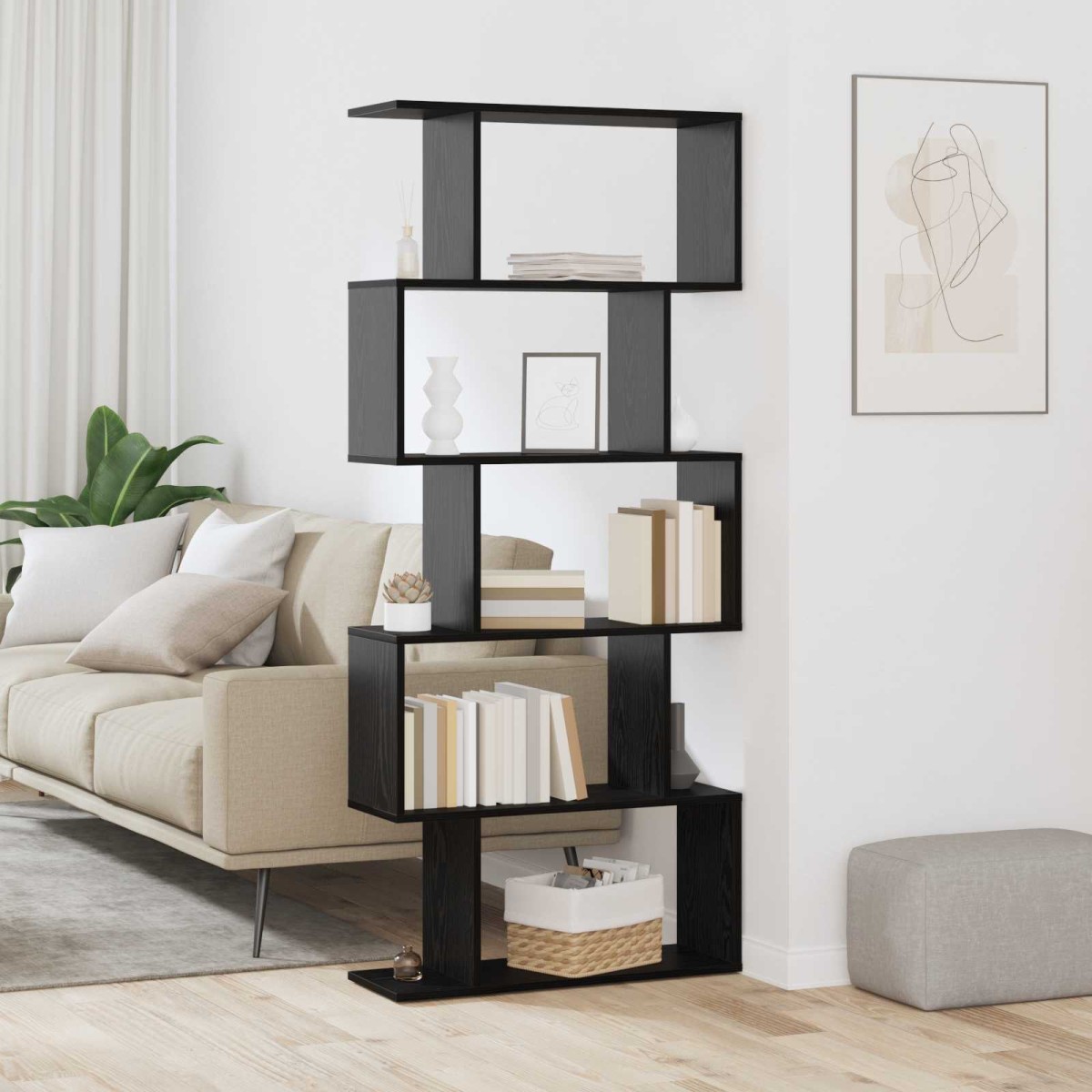 vidaXL Βιβλιοθήκη 5 επιπέδων 70 x 24 x 161 εκ. Επεξεργασμένο Ξύλο