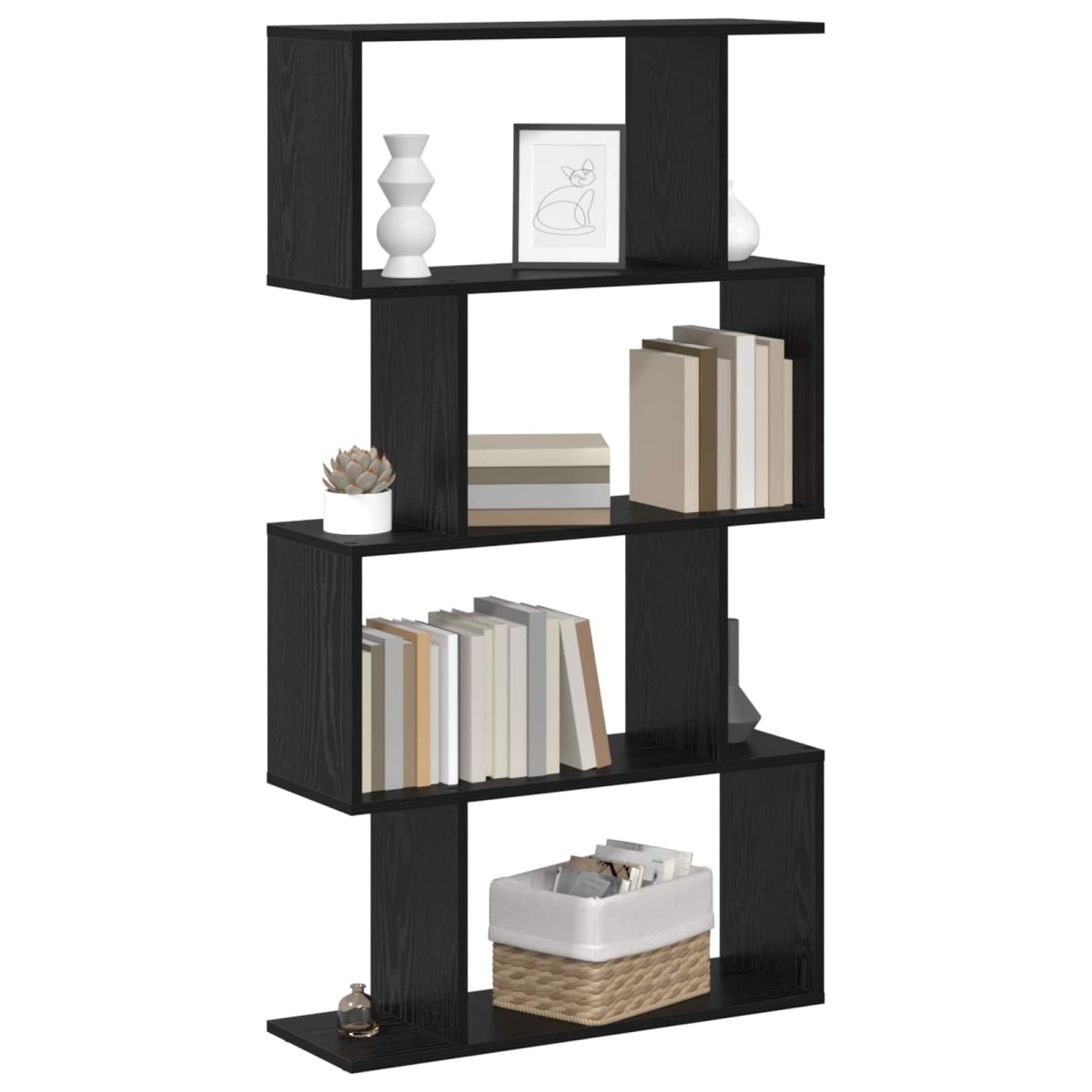 vidaXL Βιβλιοθήκη 4 επιπέδων 70 x 24 x 129 εκ. Επεξεργασμένο Ξύλο