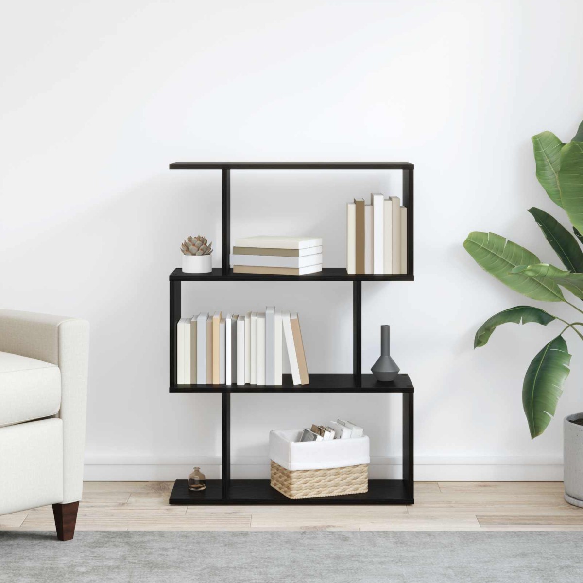vidaXL Βιβλιοθήκη 3 επιπέδων 70 x 24 x 97 εκ. Επεξεργασμένο Ξύλο