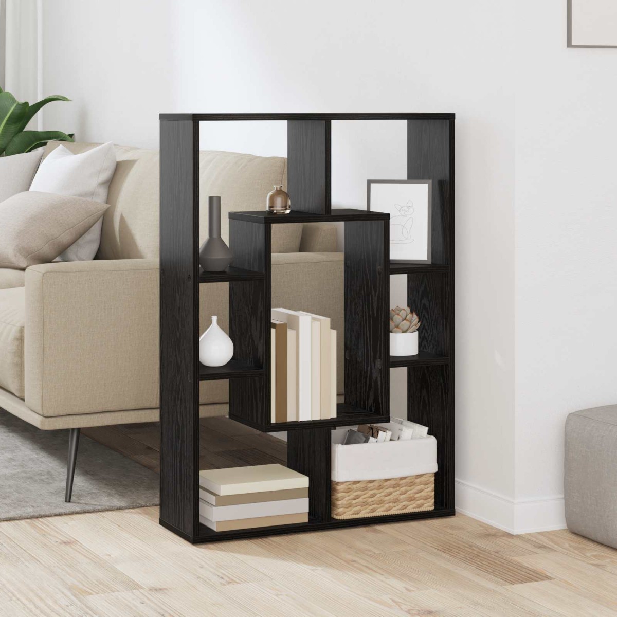 vidaXL Βιβλιοθήκη 7 επιπέδων 63 x 20 x 90 εκ Επεξεργασμένο Ξύλο