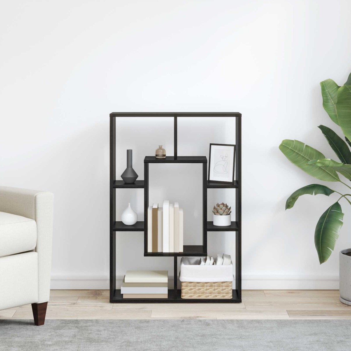 vidaXL Βιβλιοθήκη 7 επιπέδων 63 x 20 x 90 εκ Επεξεργασμένο Ξύλο