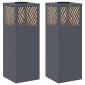 vidaXL Ηλιακό LED Φως Δρόμου 2 τμχ. Θερμό λευκό 18 x 18 x 50 εκ.