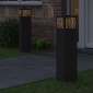 vidaXL Ηλιακό LED Φως Δρόμου 2 τμχ. Θερμό λευκό 18 x 18 x 80 εκ.