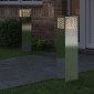 vidaXL Ηλιακό LED Φως Δρόμου 2 τμχ. Θερμό λευκό 18 x 18 x 80 εκ.