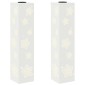 vidaXL Ηλιακό LED Φως Δρόμου 2 τμχ. Θερμό λευκό 18 x 18 x 80 εκ.