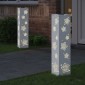 vidaXL Ηλιακό LED Φως Δρόμου 2 τμχ. Θερμό λευκό 18 x 18 x 80 εκ.