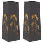 vidaXL Ηλιακό LED Φως Δρόμου 2 τμχ. Θερμό λευκό 18 x 18 x 50 εκ.