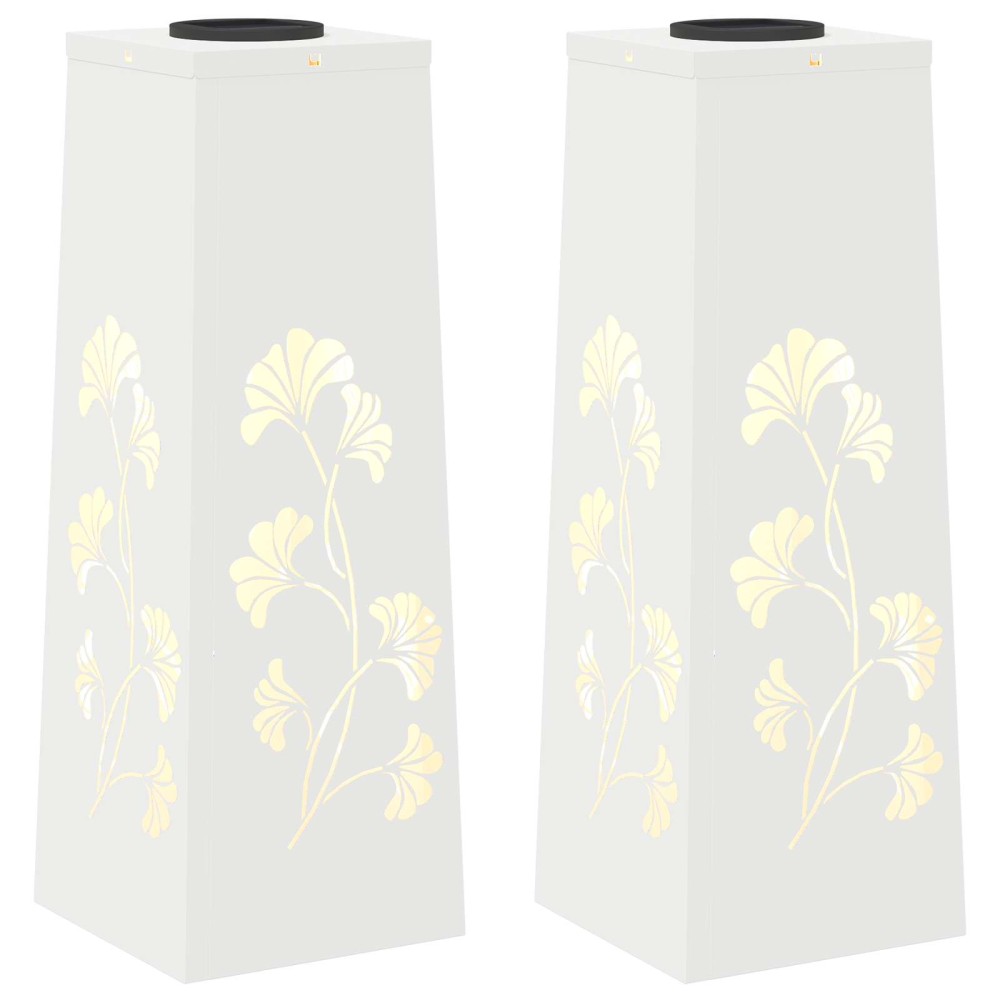 vidaXL Ηλιακό LED Φως Δρόμου 2 τμχ. Θερμό λευκό 18 x 18 x 50 εκ.