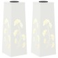 vidaXL Ηλιακό LED Φως Δρόμου 2 τμχ. Θερμό λευκό 18 x 18 x 50 εκ.