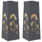 vidaXL Ηλιακό LED Φως Δρόμου 2 τμχ. Θερμό λευκό 18 x 18 x 50 εκ.