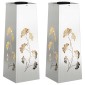 vidaXL Ηλιακό LED Φως Δρόμου 2 τμχ. Θερμό λευκό 18 x 18 x 50 εκ.