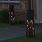 vidaXL Ηλιακό LED Φως Δρόμου 2 τμχ. Θερμό λευκό 18 x 18 x 80 εκ.