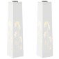 vidaXL Ηλιακό LED Φως Δρόμου 2 τμχ. Θερμό λευκό 18 x 18 x 80 εκ.