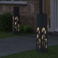 vidaXL Ηλιακό LED Φως Δρόμου 2 τμχ. Θερμό λευκό 18 x 18 x 80 εκ.