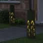 vidaXL Ηλιακό LED Φως Δρόμου 2 τμχ. Θερμό λευκό 18 x 18 x 80 εκ.