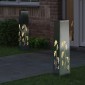 vidaXL Ηλιακό LED Φως Δρόμου 2 τμχ. Θερμό λευκό 18 x 18 x 80 εκ.