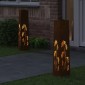 vidaXL Ηλιακό LED Φως Δρόμου 2 τμχ. Θερμό λευκό 18 x 18 x 80 εκ.