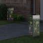 vidaXL Ηλιακό LED Φως Δρόμου 2 τμχ. Θερμό λευκό 18 x 18 x 50 εκ.