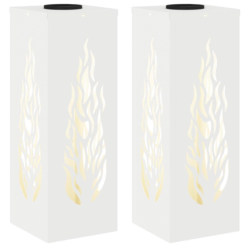 vidaXL Ηλιακό LED Φως Δρόμου 2 τμχ. Θερμό λευκό 18 x 18 x 50 εκ.