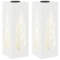 vidaXL Ηλιακό LED Φως Δρόμου 2 τμχ. Θερμό λευκό 18 x 18 x 50 εκ.
